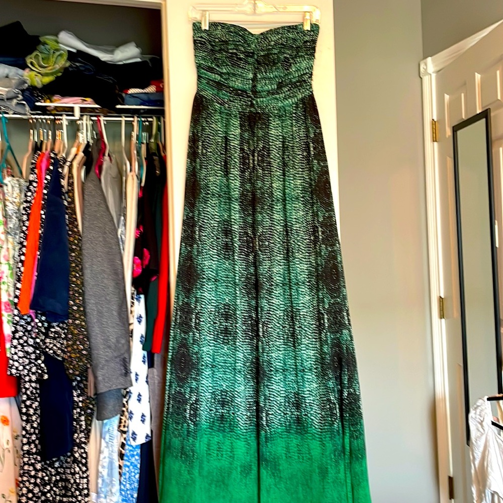 Anthropologie Strapless Gown
